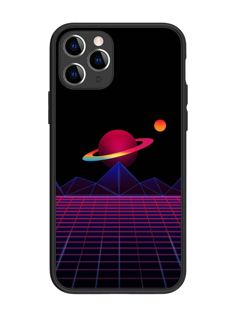 Wave Aesthetic Glossy Metal Phone Cover for Apple Iphone 11 Pro