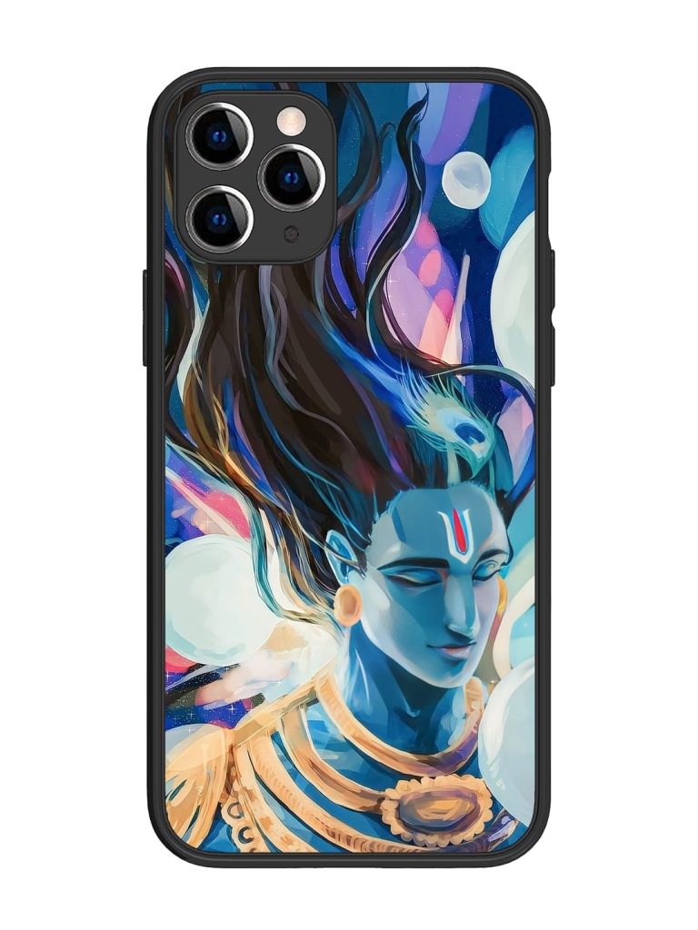 Bhagwan Sri Krishna Glossy Metal Phone Cover for Apple Iphone 11 Pro
