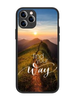 Find Your Way Glossy Metal Phone Cover for Apple Iphone 11 Pro