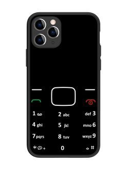 Retro Cellphone Bottons Glossy Metal Phone Cover for Apple Iphone 11 Pro