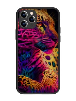 Leopard Art Glossy Metal Phone Cover for Apple Iphone 11 Pro