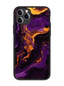 Painting Of A Purple Glossy Metal Phone Cover for Apple Iphone 11 Pro