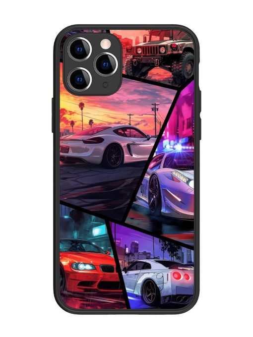 Ride In Pixels Glossy Metal Phone Cover for Apple Iphone 11 Pro Edge Zapvi