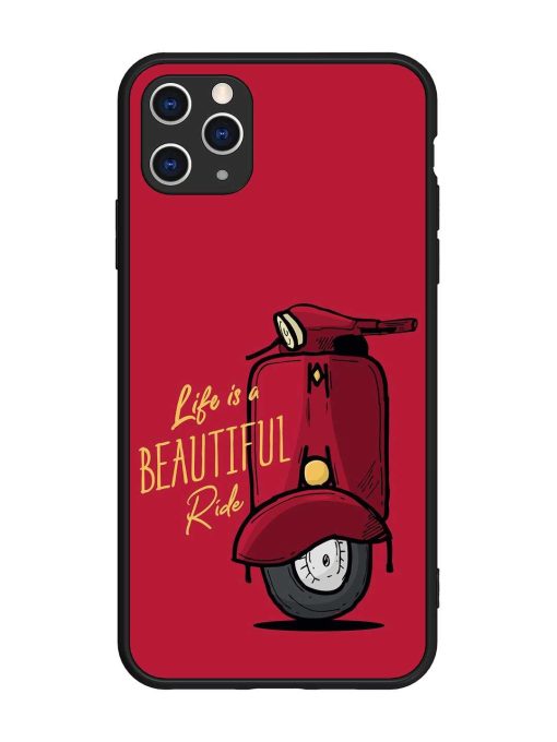 Life Is Beautiful Rides Glossy Metal Phone Cover for Apple Iphone 11 Pro Max Edge Zapvi