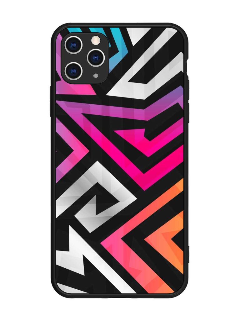 Rainbow Seamless Glossy Metal Phone Cover for Apple Iphone 11 Pro Max