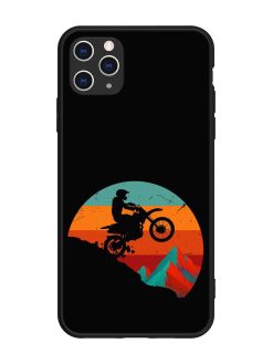 Mountain Bike Glossy Metal Phone Cover for Apple Iphone 11 Pro Max