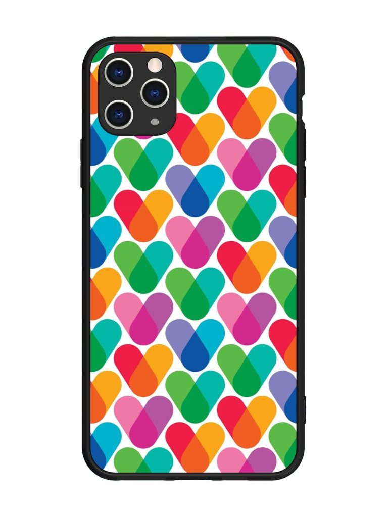 Overlapping Colors Colorful Glossy Metal TPU Phone Cover for Apple Iphone 11 Pro Max