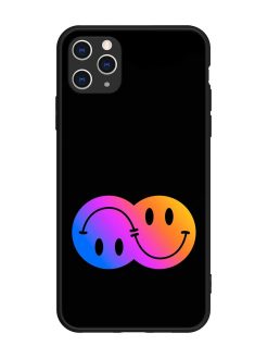 Gradient Smile Art Glossy Metal TPU Phone Cover for Apple Iphone 11 Pro Max