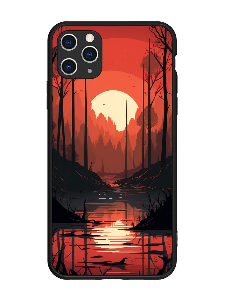 Natural Landscape Glossy Metal Phone Cover for Apple Iphone 11 Pro Max
