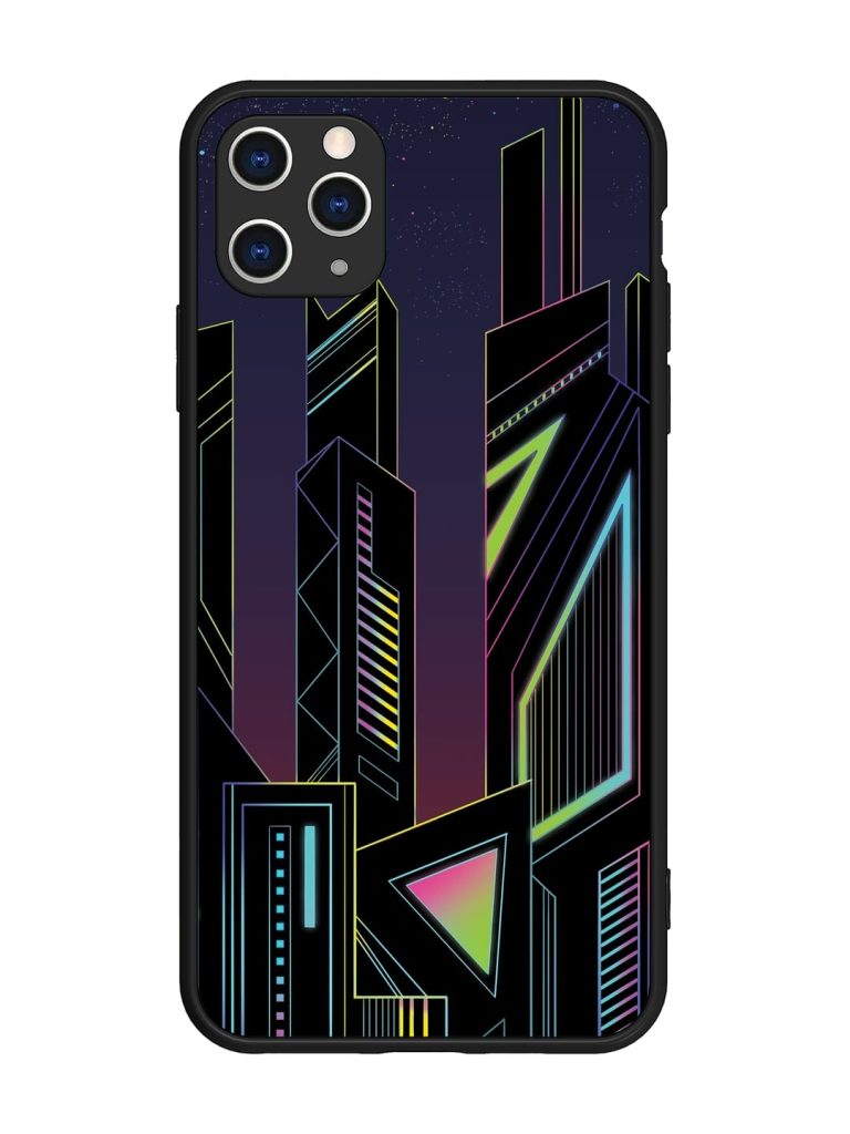 Neon Dreamscape Glossy Metal Phone Cover for Apple Iphone 11 Pro Max