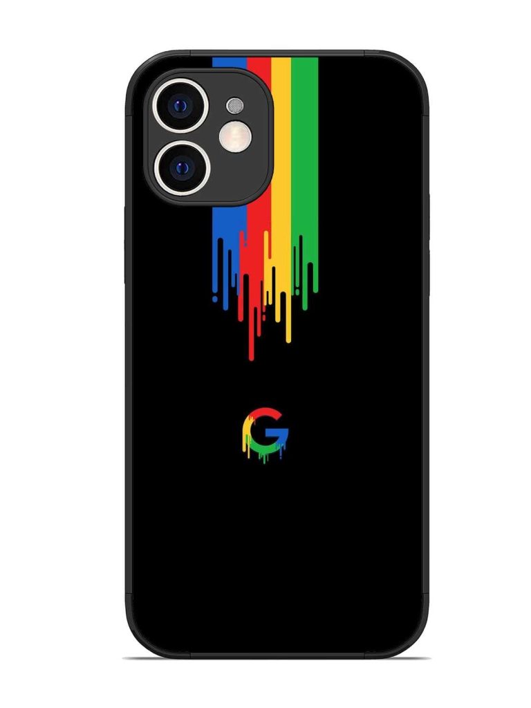 Google Logo Glossy Metal Phone Cover for Apple Iphone 12