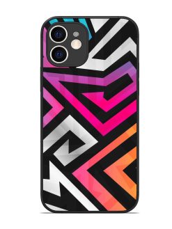 Rainbow Seamless Glossy Metal Phone Cover for Apple Iphone 12