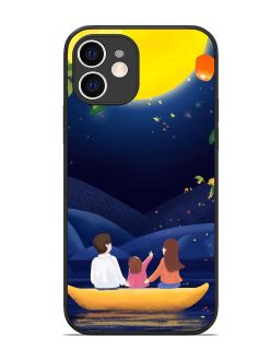 Happy Family And Beautiful View Glossy Metal Phone Cover for Apple Iphone 12