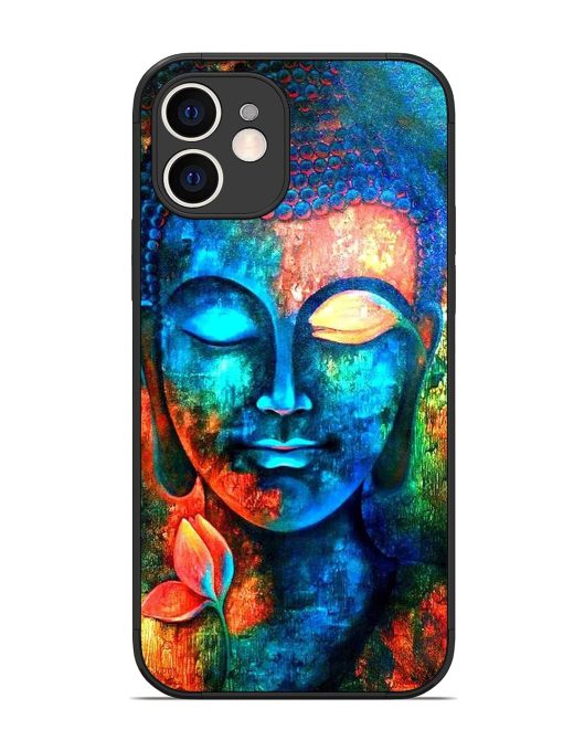 Buddha Painting Glossy Metal Phone Cover for Apple Iphone 12 Edge Zapvi