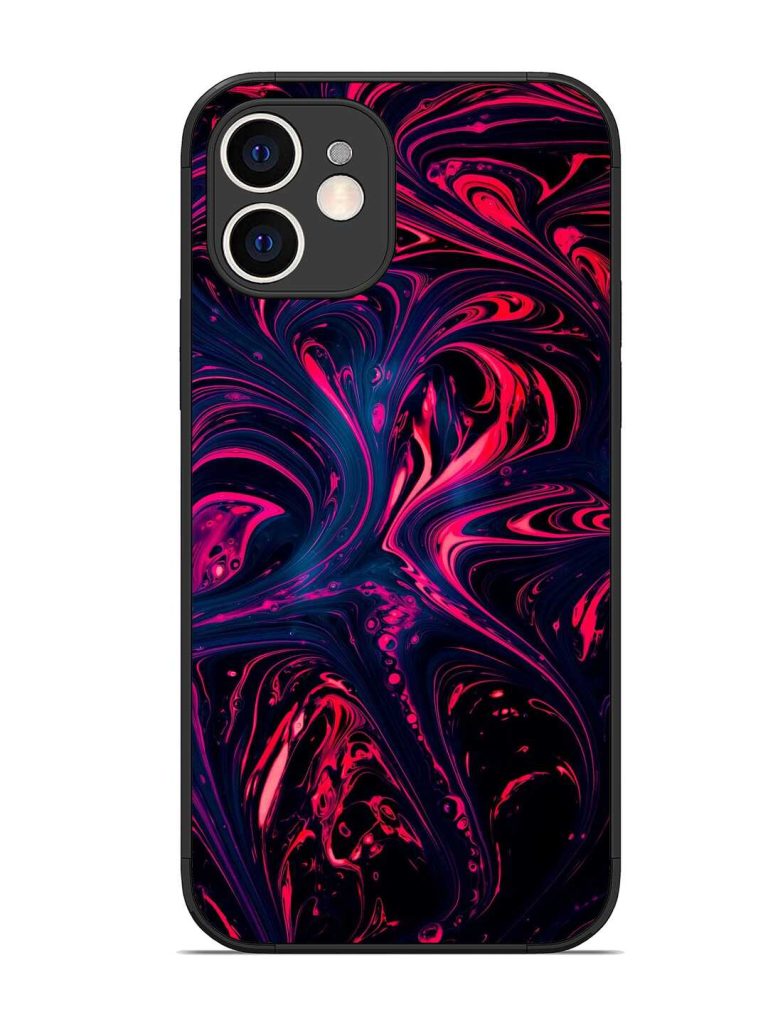 Abstract Background Glossy Metal Phone Cover for Apple Iphone 12