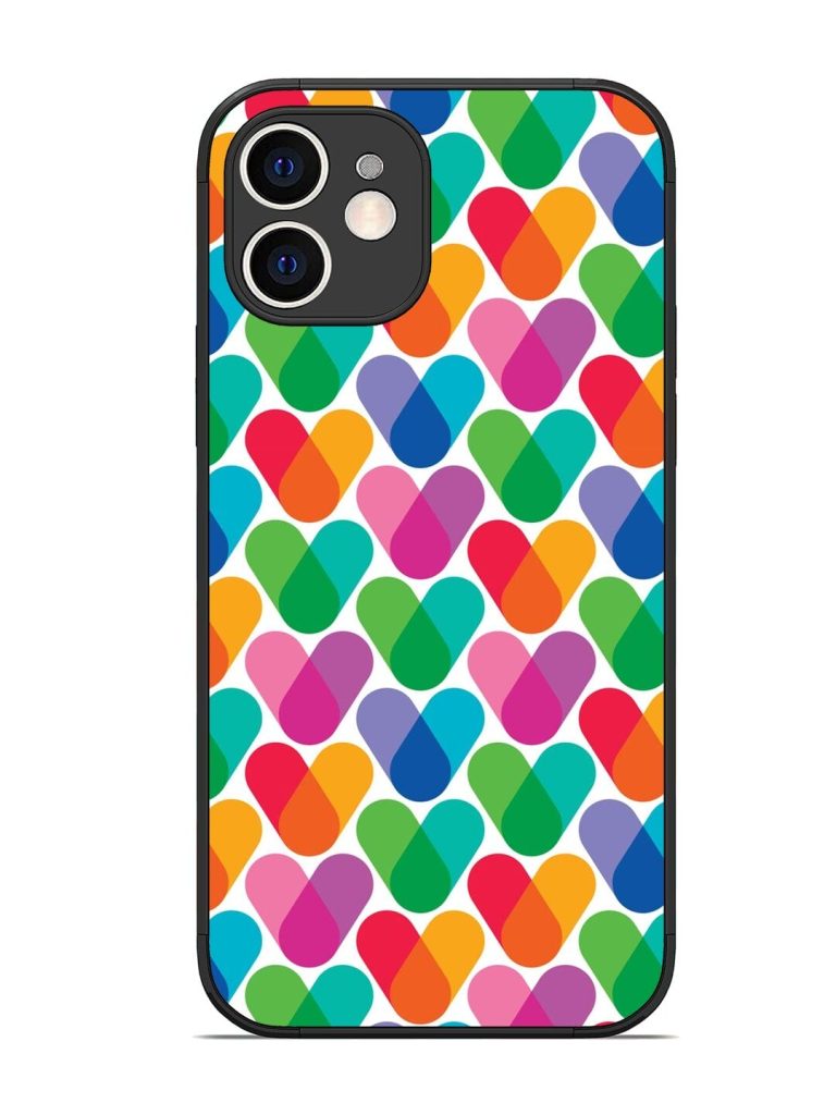 Overlapping Colors Colorful Glossy Metal TPU Phone Cover for Apple Iphone 12