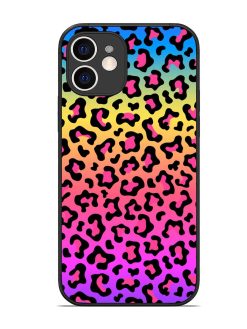 Neon Rainbow Colored Glossy Metal Phone Cover for Apple Iphone 12