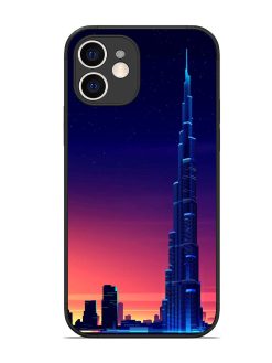 Burj Khalifa Abstract Glossy Metal Phone Cover for Apple Iphone 12