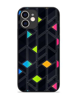 Abstract Mosaic Seamless Glossy Metal Phone Cover for Apple Iphone 12