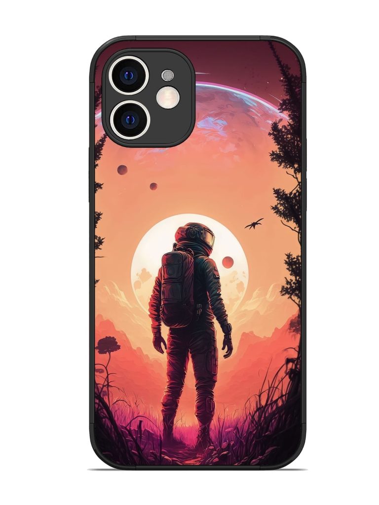 Red Sky At Morning Glossy Metal Phone Cover for Apple Iphone 12