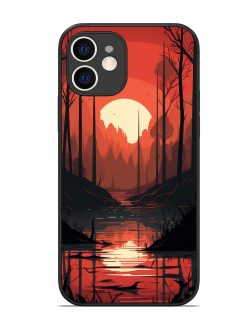 Natural Landscape Glossy Metal Phone Cover for Apple Iphone 12