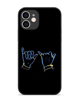 Symbolic Krishna Flute Glossy Metal Phone Cover for Apple Iphone 12