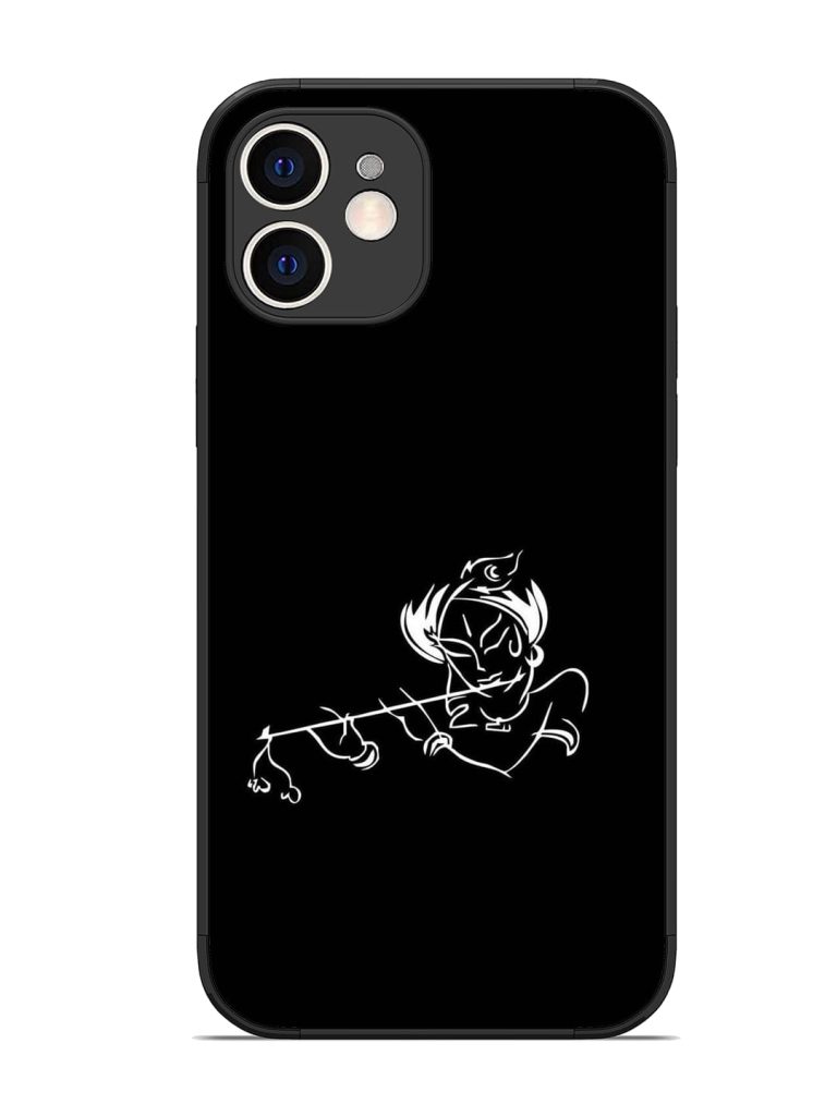 Krishna Flute Glossy Metal Phone Cover for Apple Iphone 12
