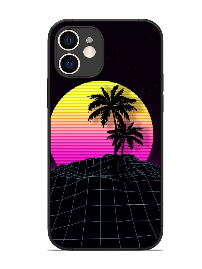 Coconut Vector Glossy Metal Phone Cover for Apple Iphone 12