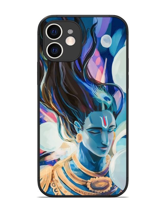 Bhagwan Sri Krishna Glossy Metal Phone Cover for Apple Iphone 12 Edge Zapvi