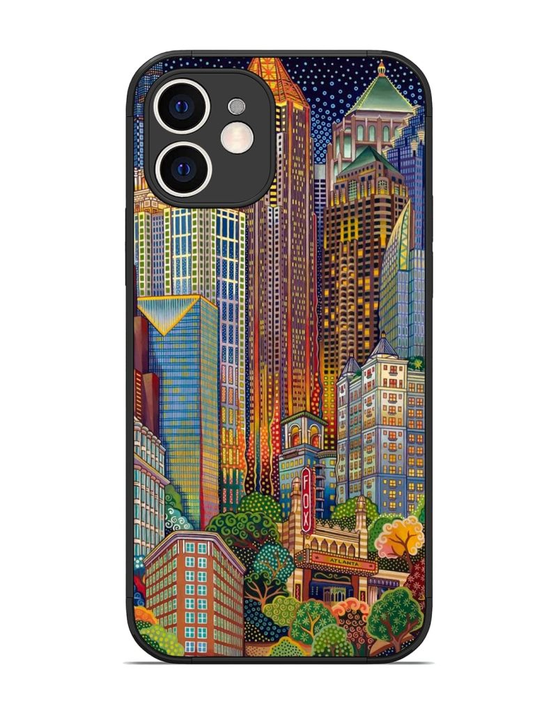 Cityscapes Art Glossy Metal Phone Cover for Apple Iphone 12