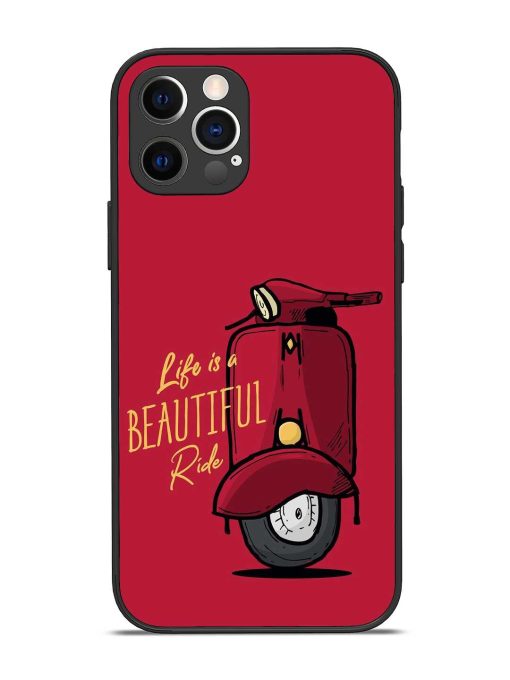 Life Is Beautiful Rides Glossy Metal Phone Cover for Apple Iphone 12 Pro Edge Zapvi