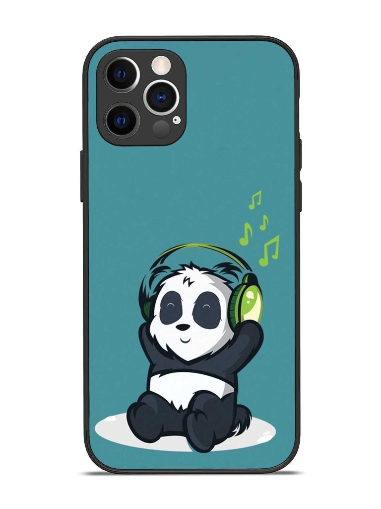 Music Panda Glossy Metal Phone Cover for Apple Iphone 12 Pro