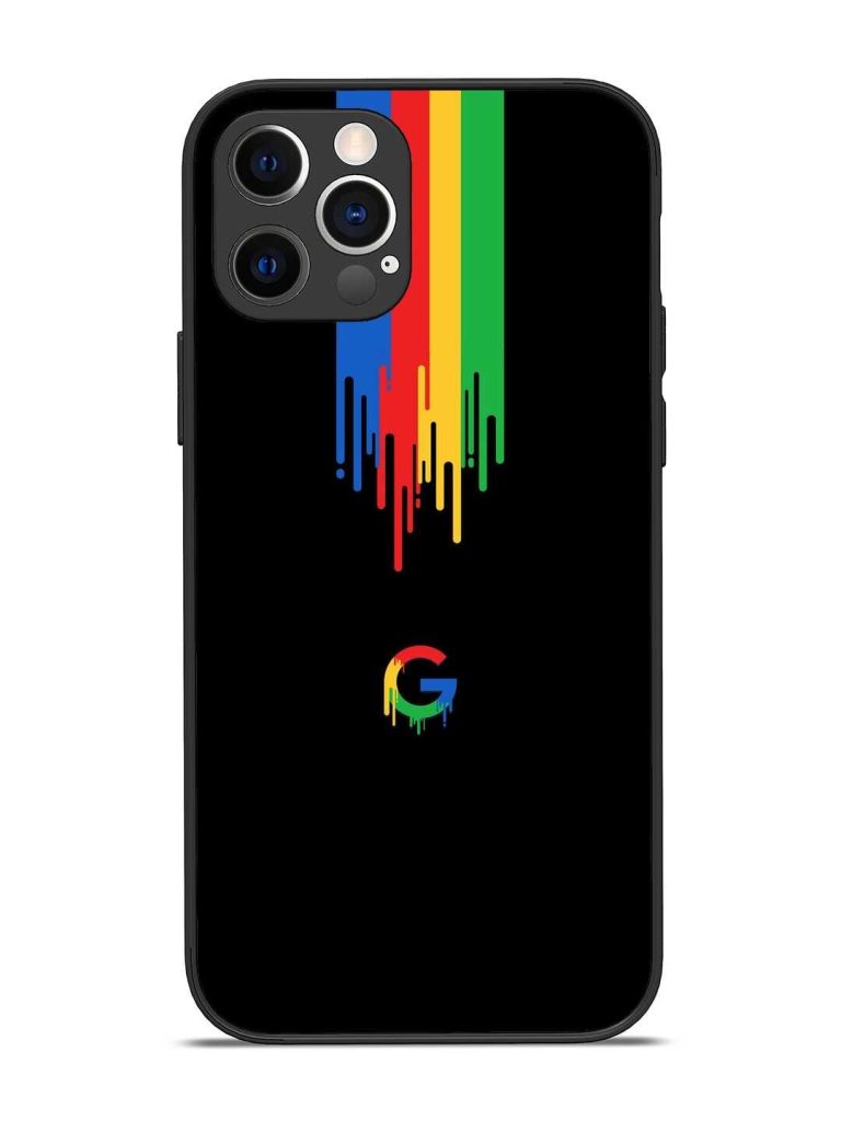 Google Logo Glossy Metal Phone Cover for Apple Iphone 12 Pro