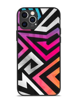 Rainbow Seamless Glossy Metal Phone Cover for Apple Iphone 12 Pro