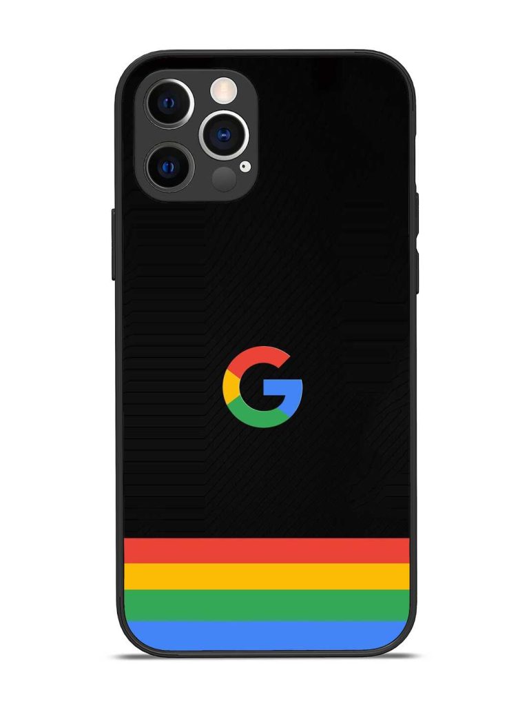 Google Logo Art Glossy Metal Phone Cover for Apple Iphone 12 Pro