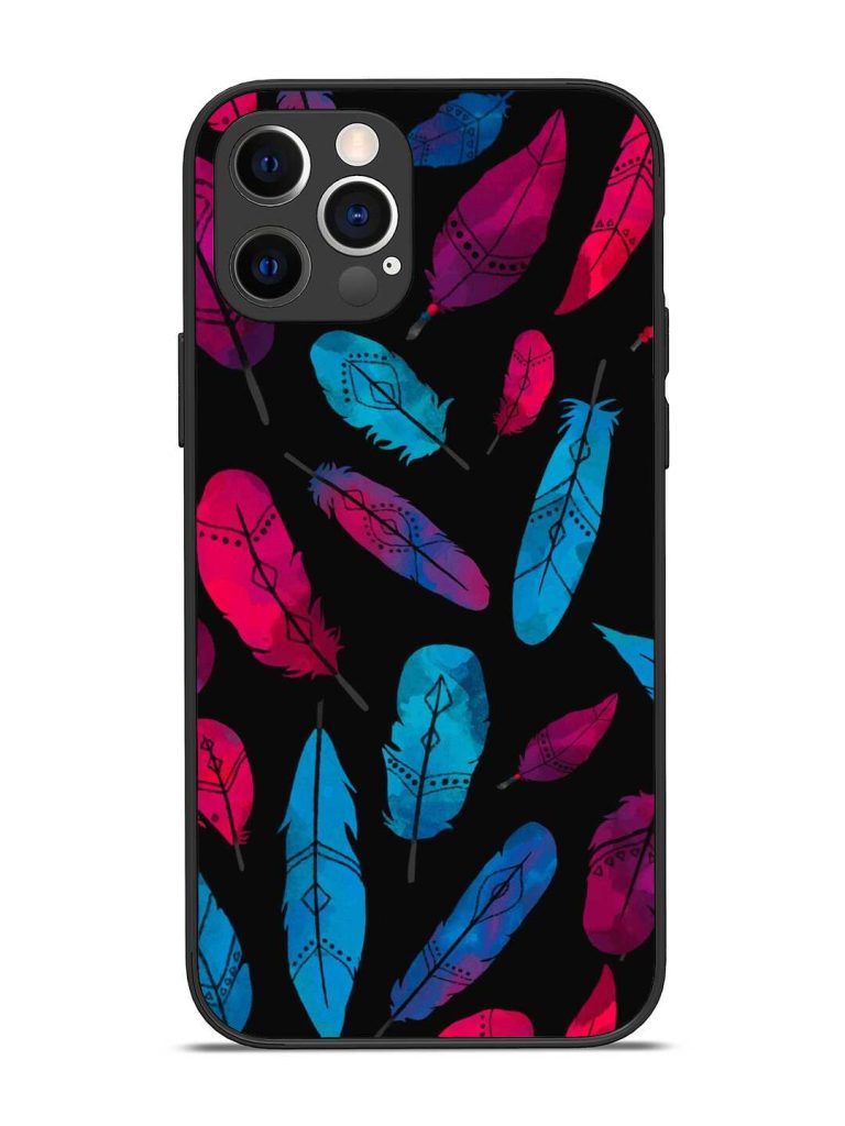 Feather Art Glossy Metal Phone Cover for Apple Iphone 12 Pro
