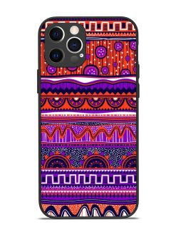 Ethnic Seamless Pattern Glossy Metal TPU Phone Cover for Apple Iphone 12 Pro