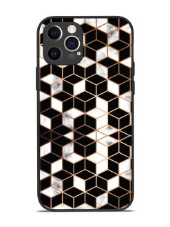 Vector Marble Texture Glossy Metal Phone Cover for Apple Iphone 12 Pro