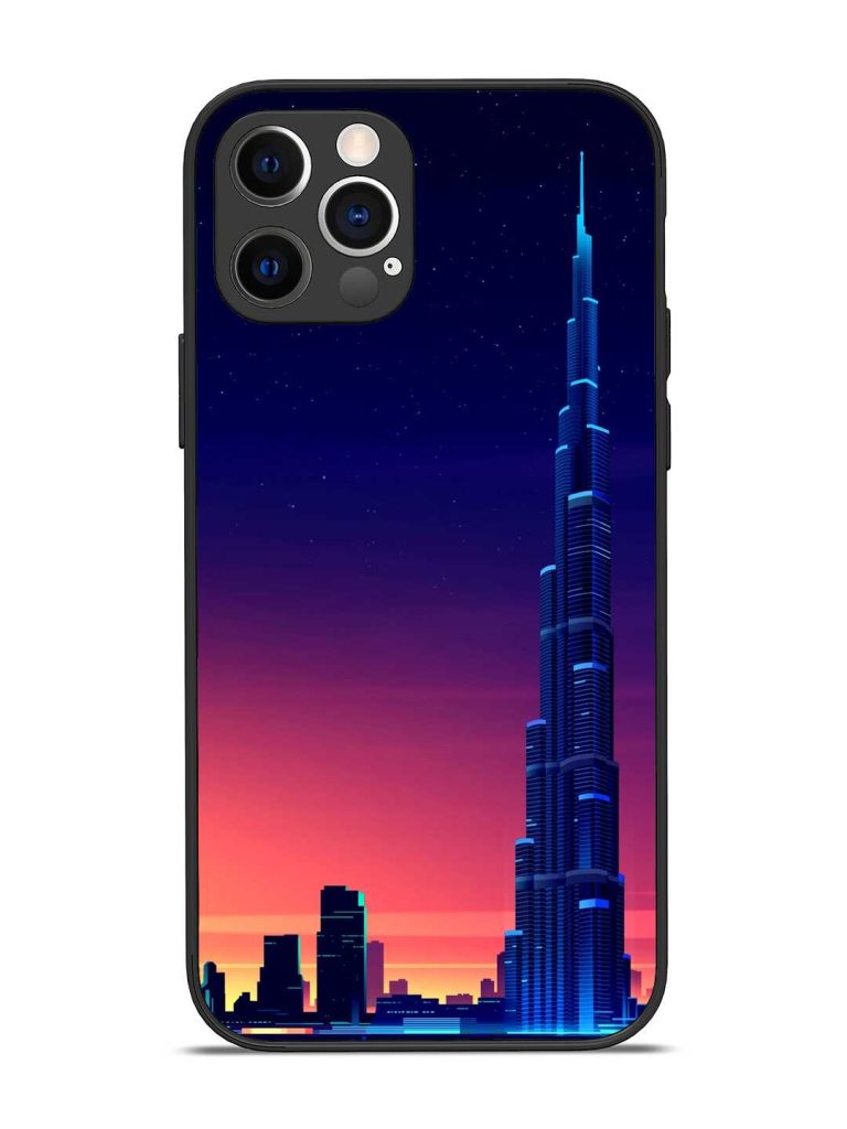 Burj Khalifa Abstract Glossy Metal Phone Cover for Apple Iphone 12 Pro