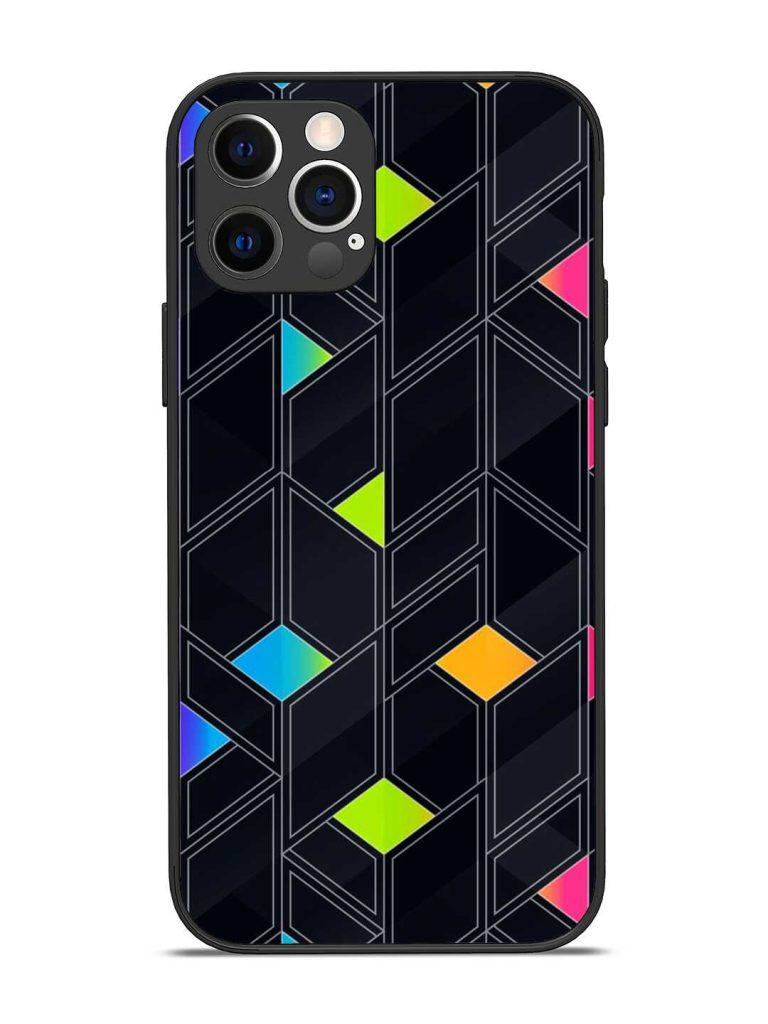 Abstract Mosaic Seamless Glossy Metal Phone Cover for Apple Iphone 12 Pro