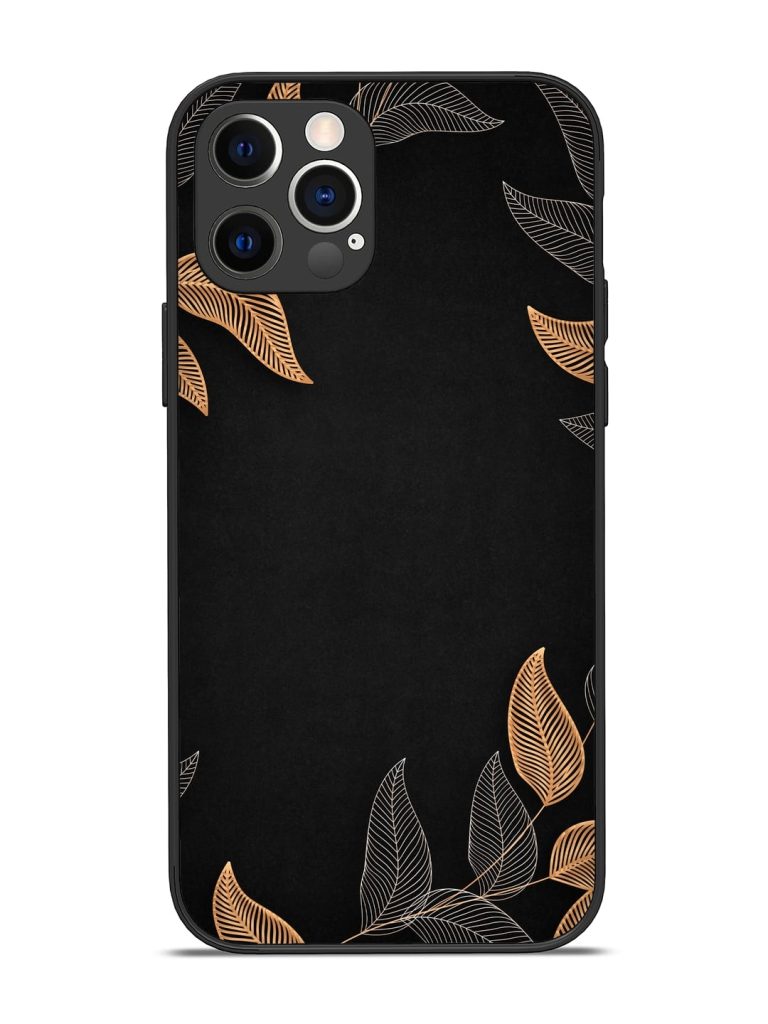 Foliage Art Glossy Metal Phone Cover for Apple Iphone 12 Pro