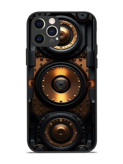 Sound Box Glossy Metal Phone Cover for Apple Iphone 12 Pro