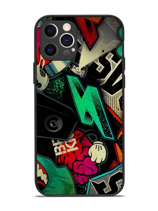 Graffiti Art Glossy Metal Phone Cover for Apple Iphone 12 Pro Edge Zapvi