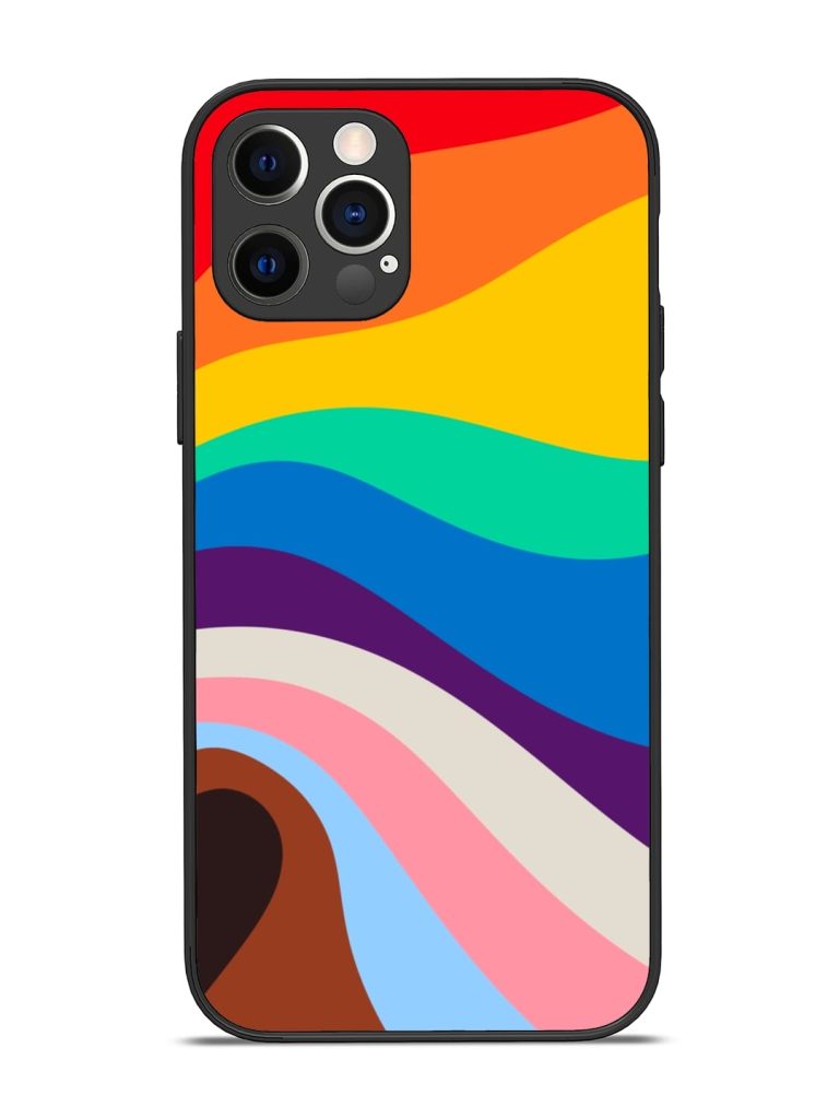 Minimal Pride Art Glossy Metal Phone Cover for Apple Iphone 12 Pro