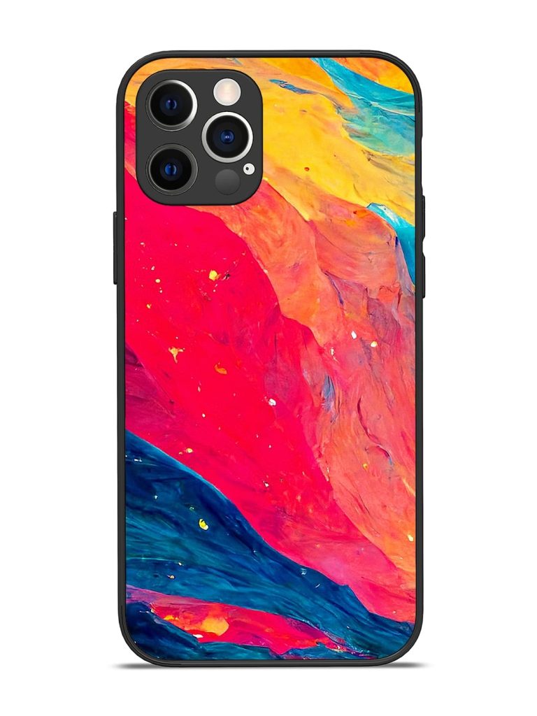 Starry Night Glossy Metal Phone Cover for Apple Iphone 12 Pro