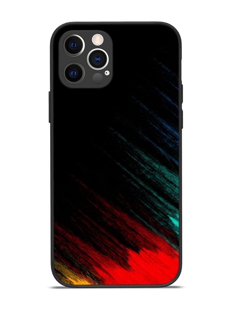 Color Pattern Glossy Metal Phone Cover for Apple Iphone 12 Pro