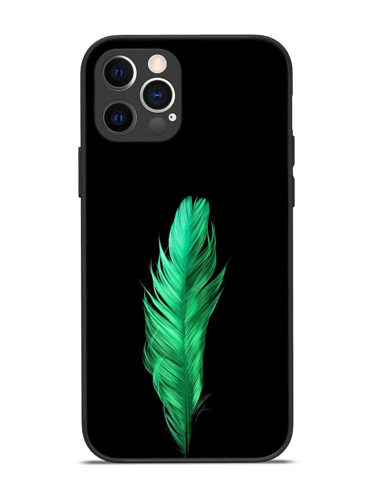 Feather Texture Glossy Metal Phone Cover for Apple Iphone 12 Pro