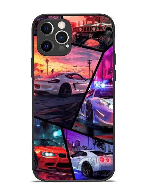 Ride In Pixels Glossy Metal Phone Cover for Apple Iphone 12 Pro Edge Zapvi