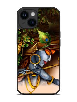 Krishna Glossy Metal Phone Cover for Apple Iphone 14