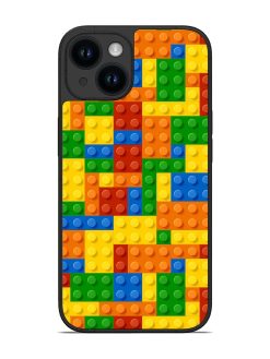Building Blocks Glossy Metal TPU Phone Cover for Apple Iphone 14